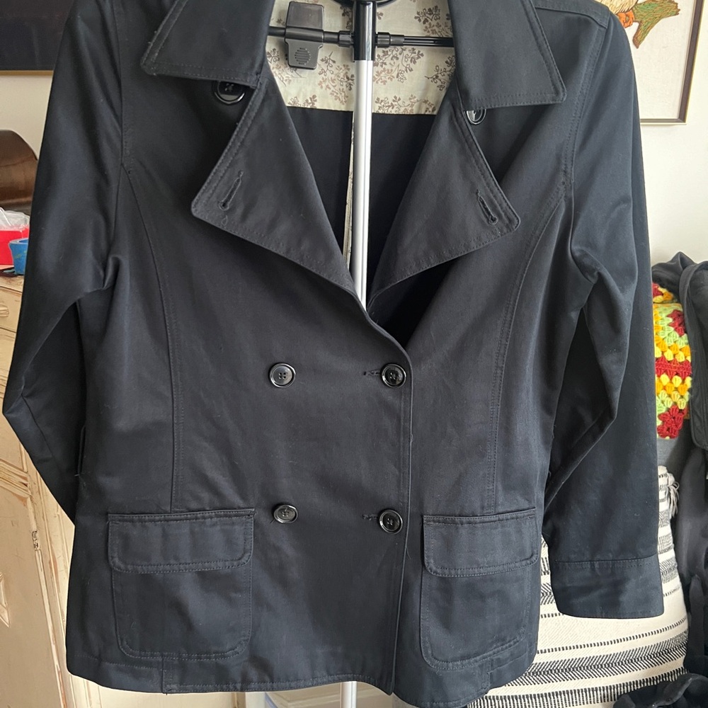 Women's Black old navy Double-Breasted pea coat